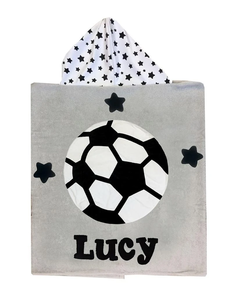Boogie Baby Kid
s Soccer Star-Print Hooded Towel, Personalized