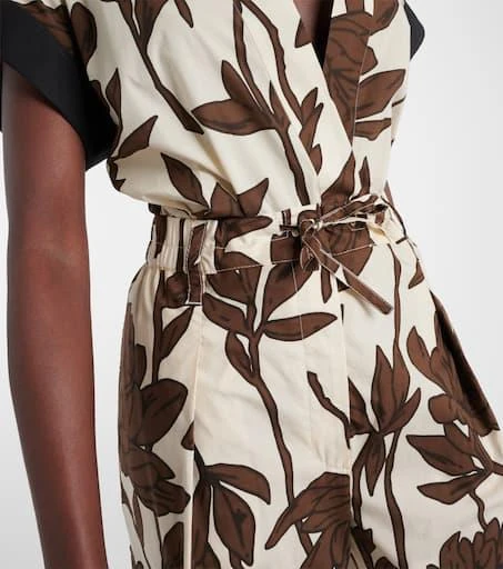 Brunello Cucinelli Printed cotton poplin cargo pants 4