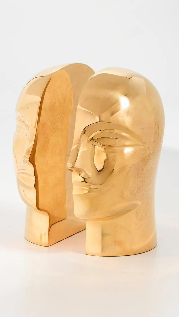 Jonathan Adler Brass Atlas Bookend Set of 2 4