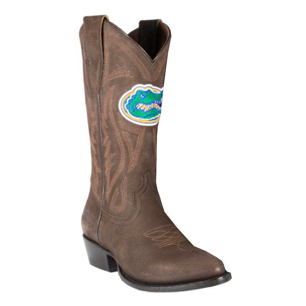 Gameday Boots University of Florida Embroidered Round Toe Pull On Cowboy Boots