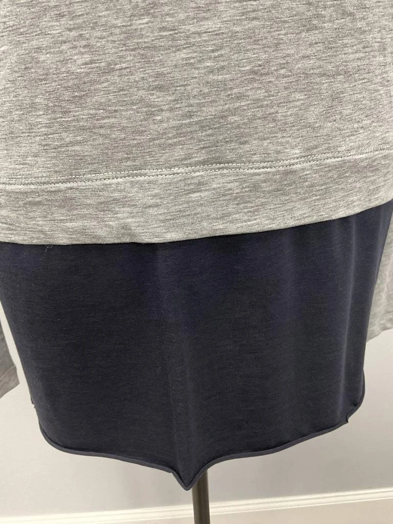Peter O. Mahler Long Sleeve T-Shirt In Grey/navy 3