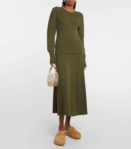 Chloé Marcie suede and shearling slippers 2