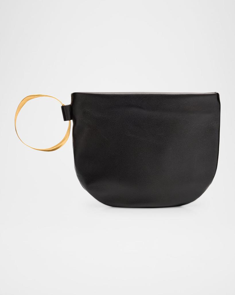 The Row Geo Bracelet Clutch Bag in Napa Leather