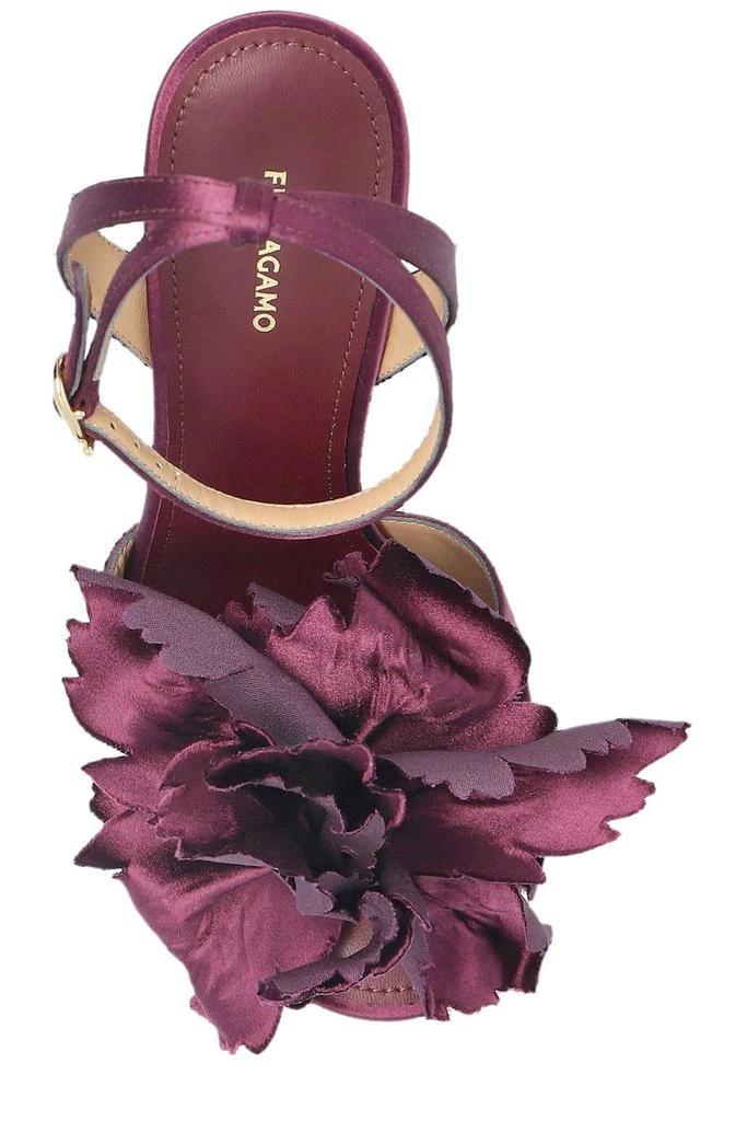 Salvatore Ferragamo Ferragamo EFlower Embellished High Heel Sandals 4