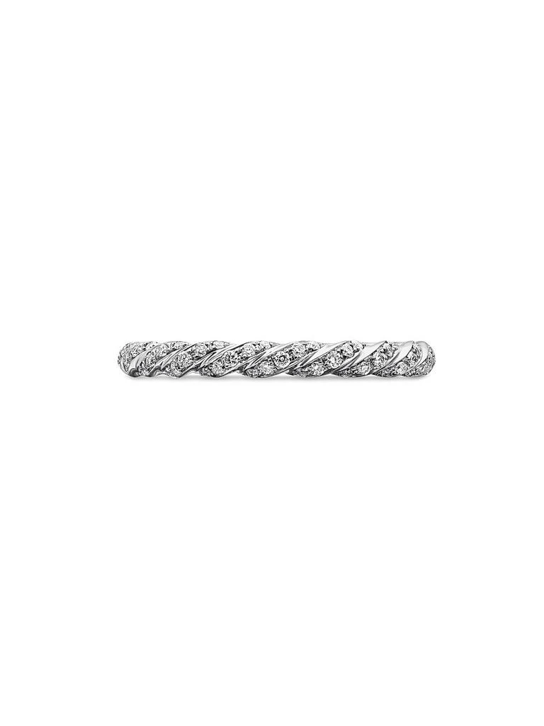 David Yurman Pavé Petite Band Ring in 18K White Gold 4