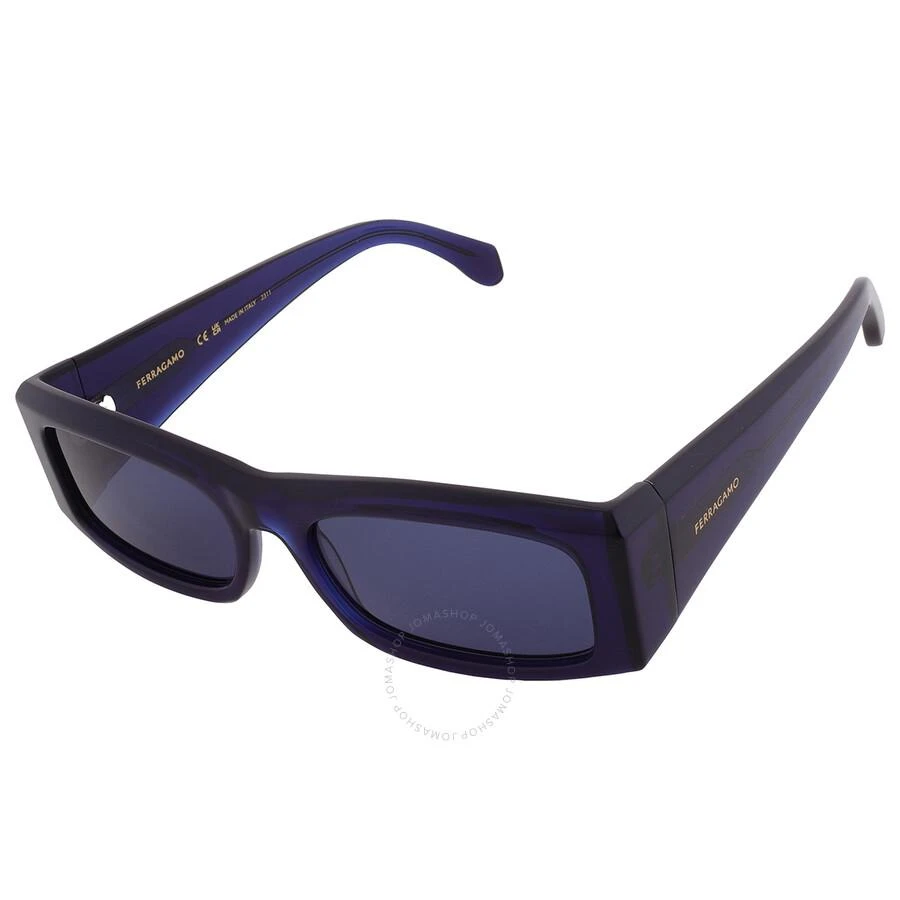 Salvatore Ferragamo Salvatore Ferragamo Blue Rectangular Men's Sunglasses SF2012S 432 57 3