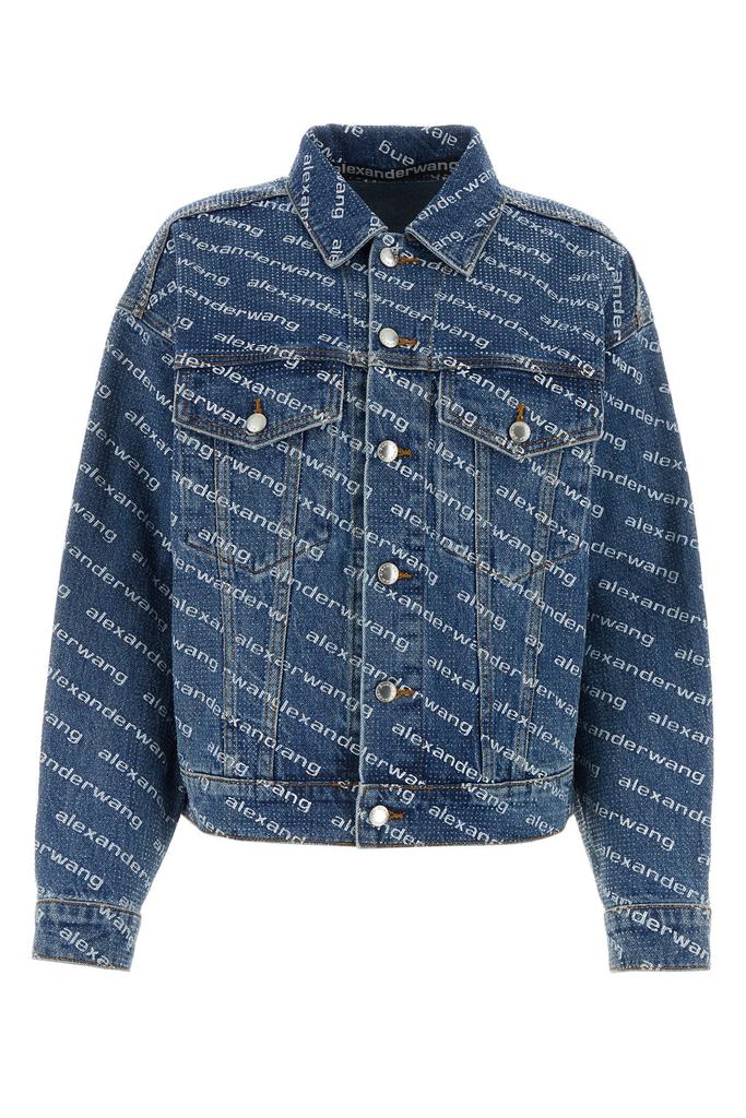 Shop Alexander Wang Denim Clip-On Trucker Jacket on Sale at
