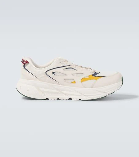 Hoka One One Clifton L leather-trimmed sneakers 1