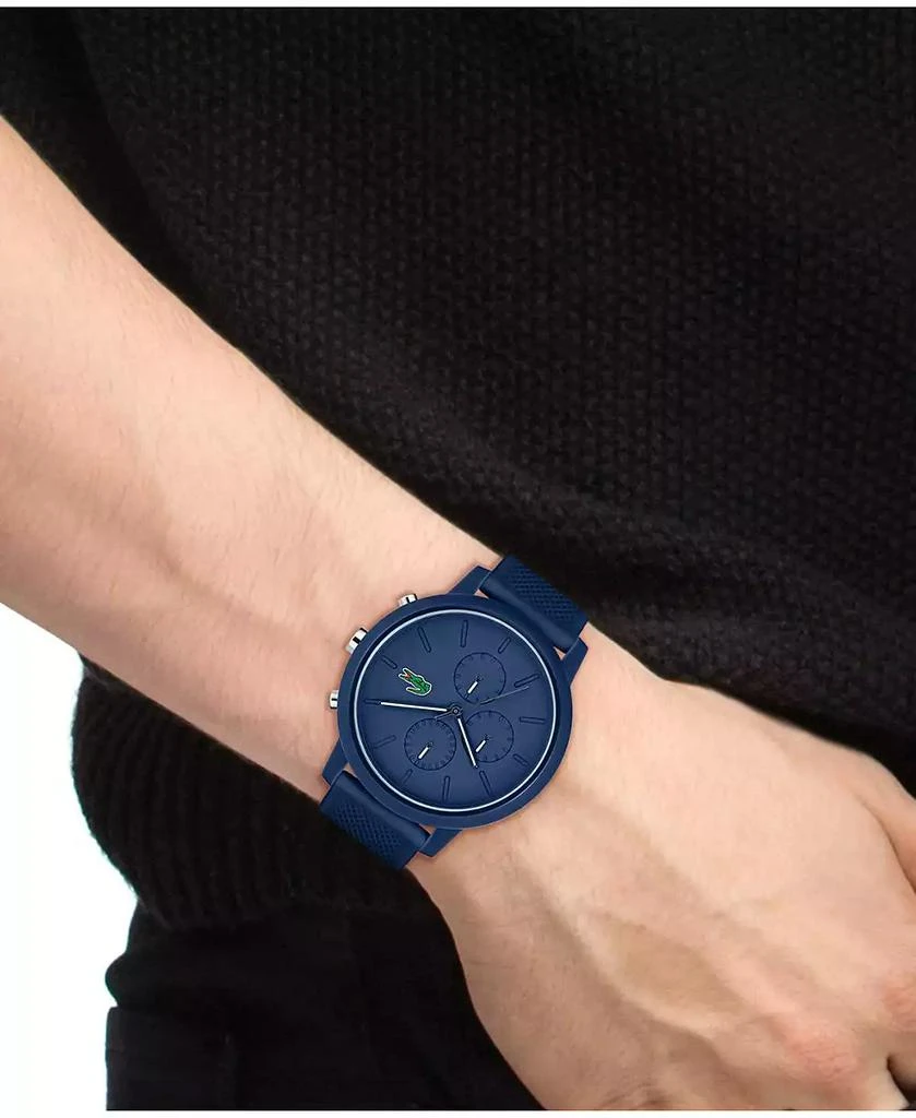 Lacoste Men's L 12.12. Chrono Navy Blue Silicone Strap Watch 43mm 4
