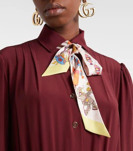 Gucci Printed silk twill scarf 3