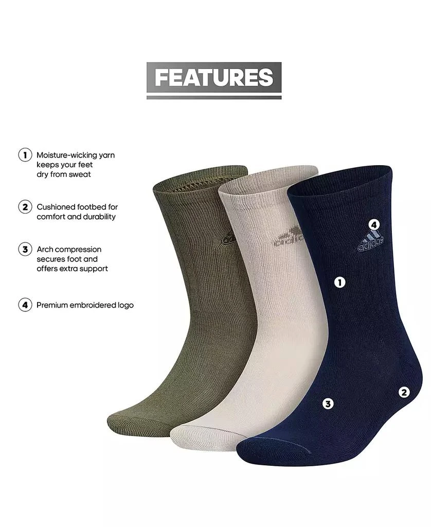 Adidas Men's 3-pk. Classic Cushioned Logo Crew Socks 6