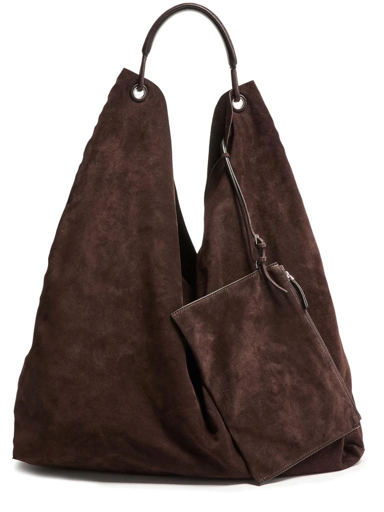 The Row Bindle Three bag in suede 4