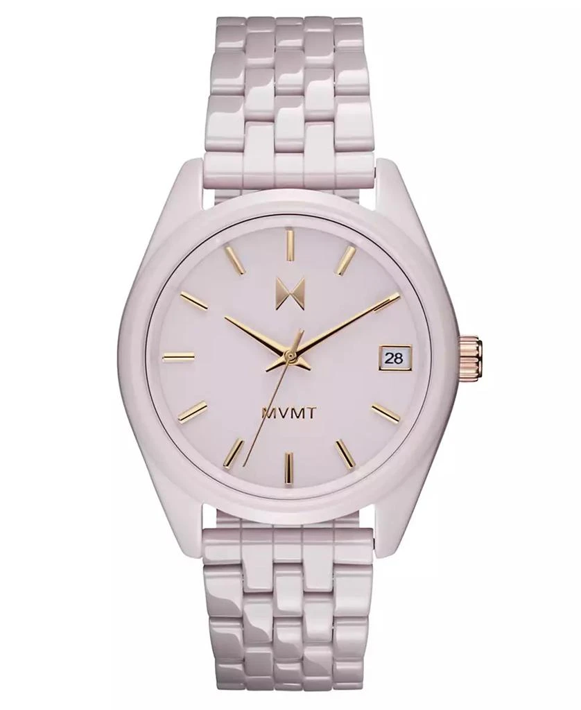 MVMT Women's Rise Boyfriend Blush Ceramic Bracelet Watch 1
