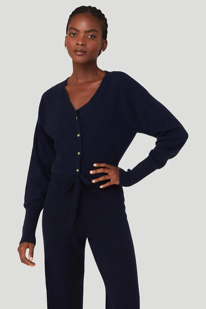 Alo Cashmere Jet Set Cardigan - Navy 1