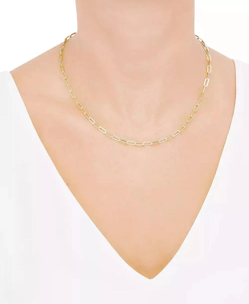 Giani Bernini Giani Bernini Paperclip Link 18" Chain Necklace in 18k Gold-Plated Sterling Silver or Sterling Silver, Created for Macy
s 2