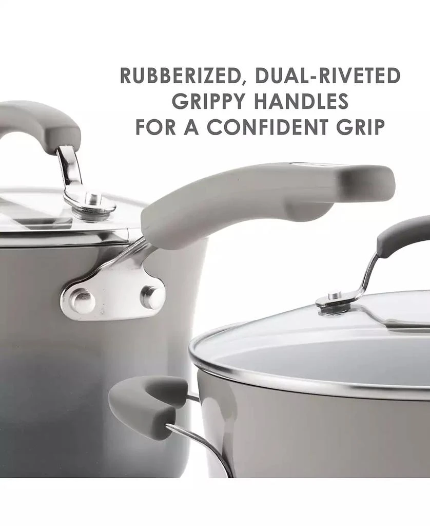 Rachael Ray Classic Brights Hard Enamel Aluminum Nonstick Cookware Set, 14-Piece 5