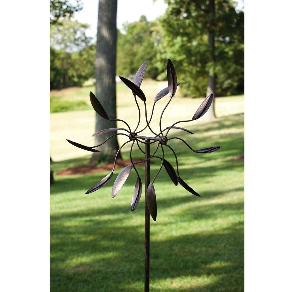 QuikFurn Spinning Metal Outdoor Garden Art Wind Spinner 1