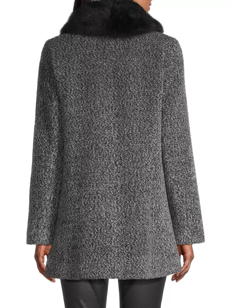 Sofia Cashmere Alpaca Bouclé Shearling Car Coat 5