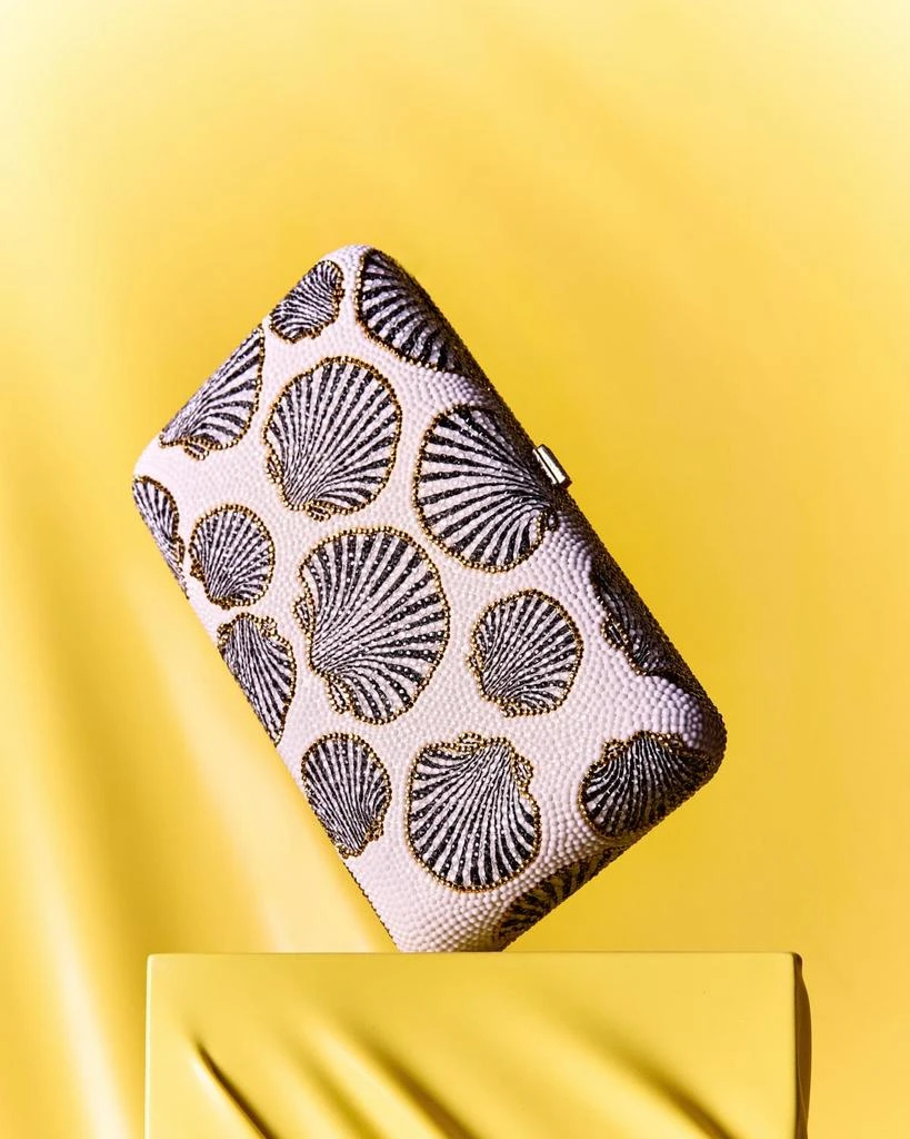 Judith Leiber Rectangle Midnight Mollusk Aurum Clutch Bag 3
