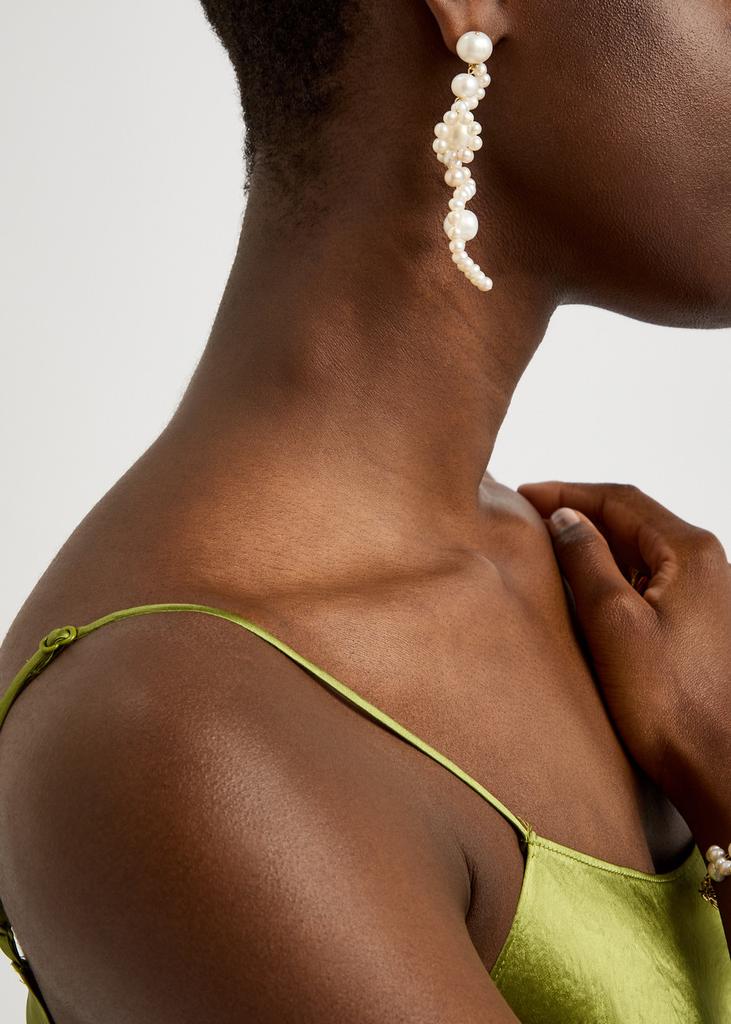 Completedworks The Mist pearl drop earrings