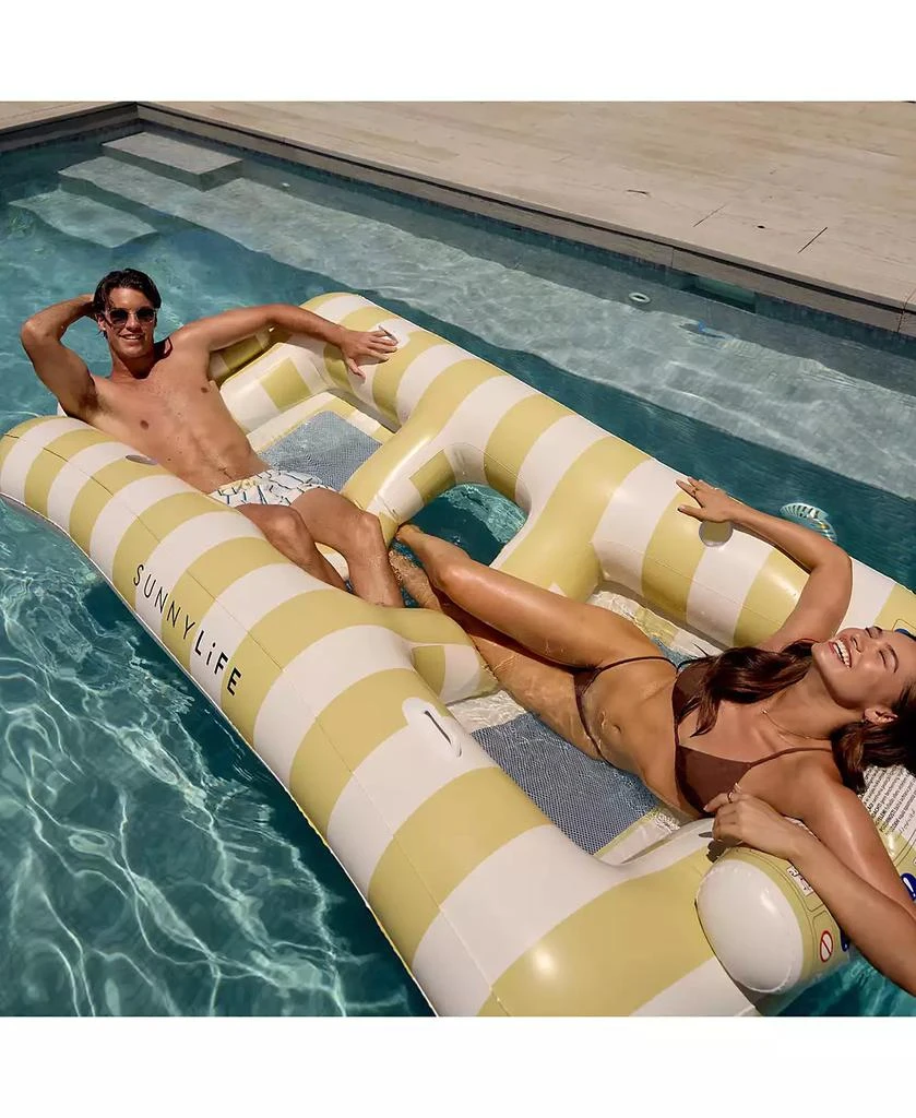 Sunnylife Luxe Twin Hammock Float: Casa Sand Stripe 7