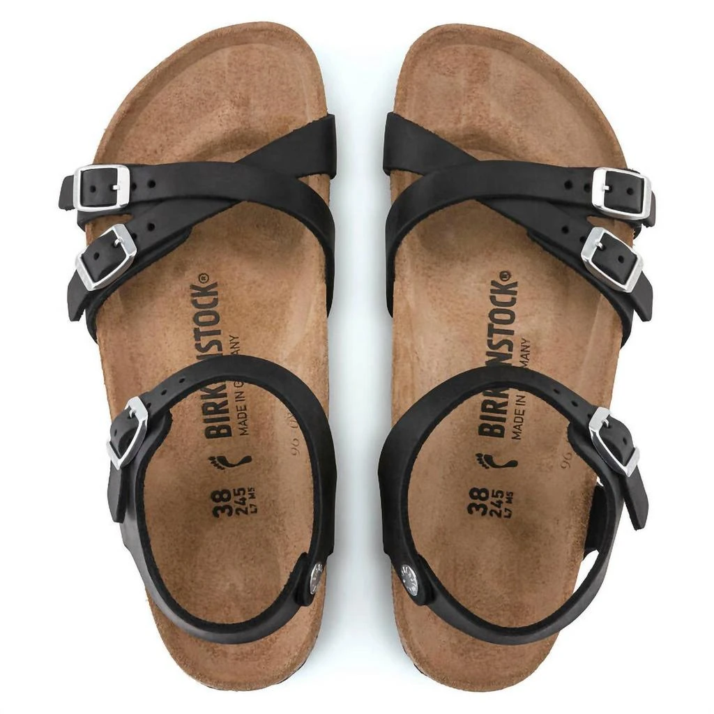 Birkenstock Women's Kumba Oiled Leather Sandal - Medium/wide In Black 5