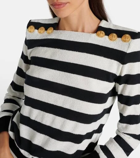 Balmain Striped jersey top 4