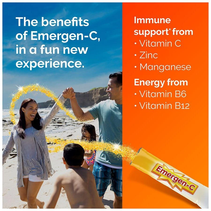 Emergen-C Immune Support Supplement Crystals Orange 6