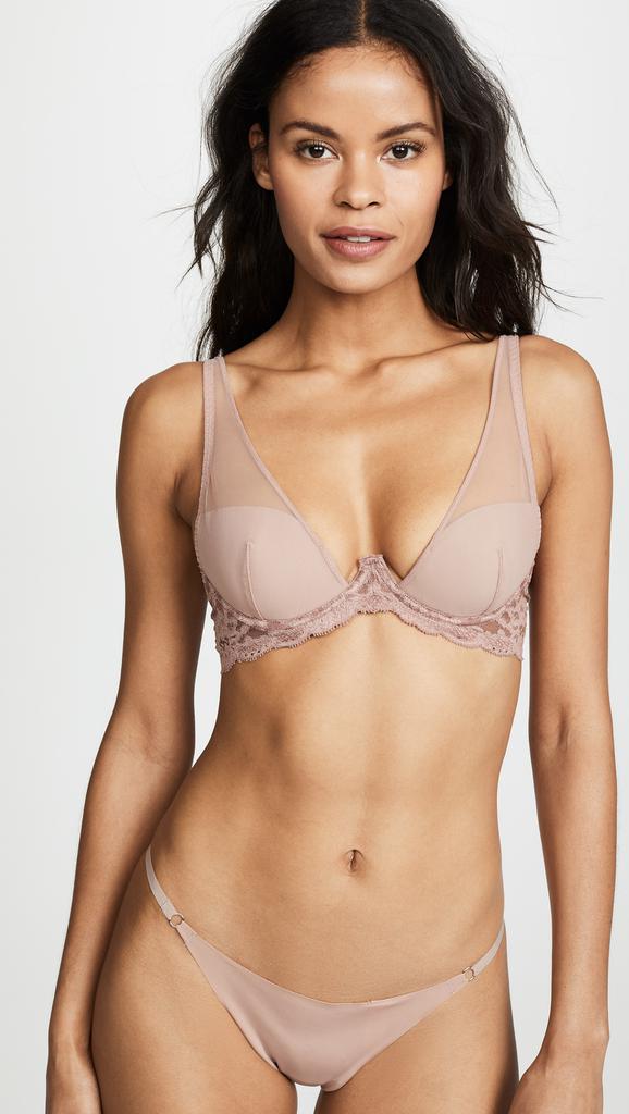 Fleur du Mal Sheer Overlay Demi Bra