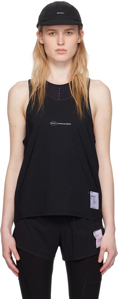 Satisfy Black Perforated Tank Top 1