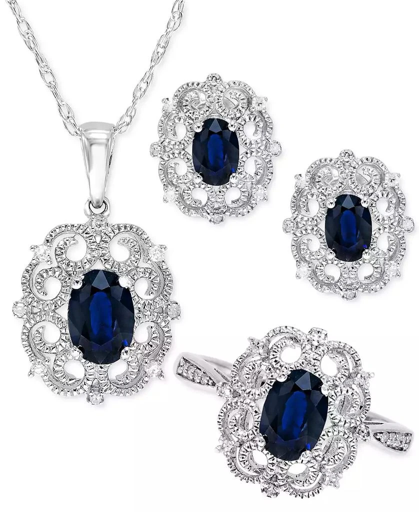 Macy
s Sapphire Milgrain Earrings 5