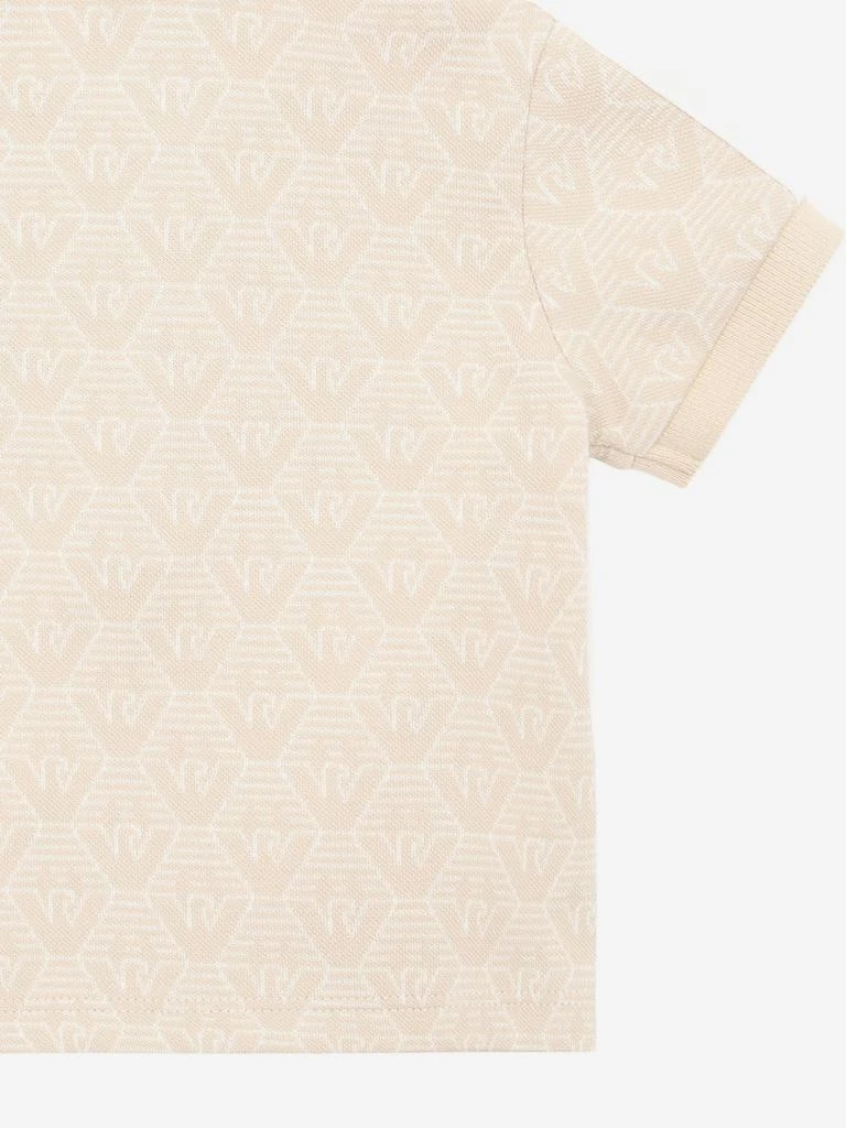 Emporio Armani Baby Boys Logo Polo Shirt in Beige 4