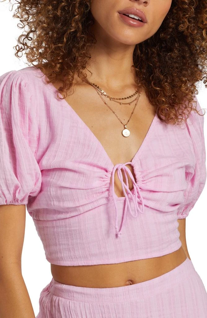 Billabong Tropic Heart Puff Sleeve Crop Top 3