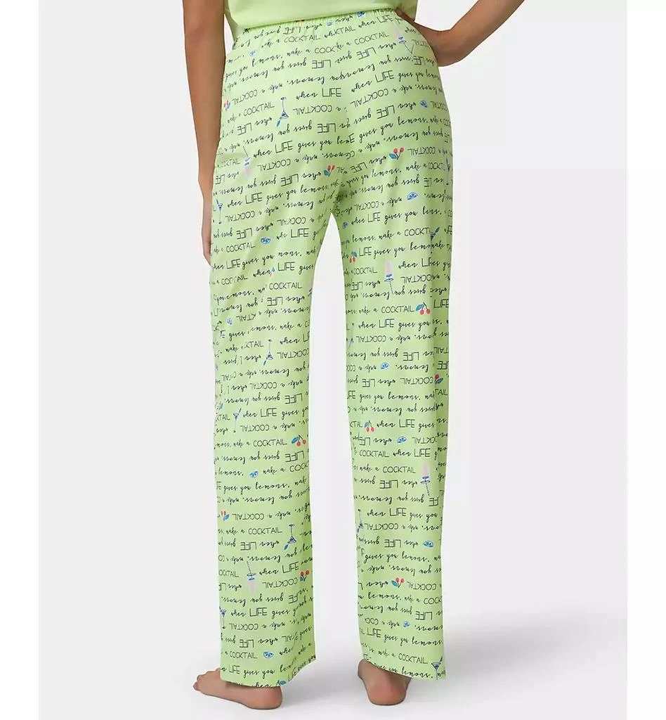 Hue Women
s Lemon Script Print Mid-Rise Pants 5