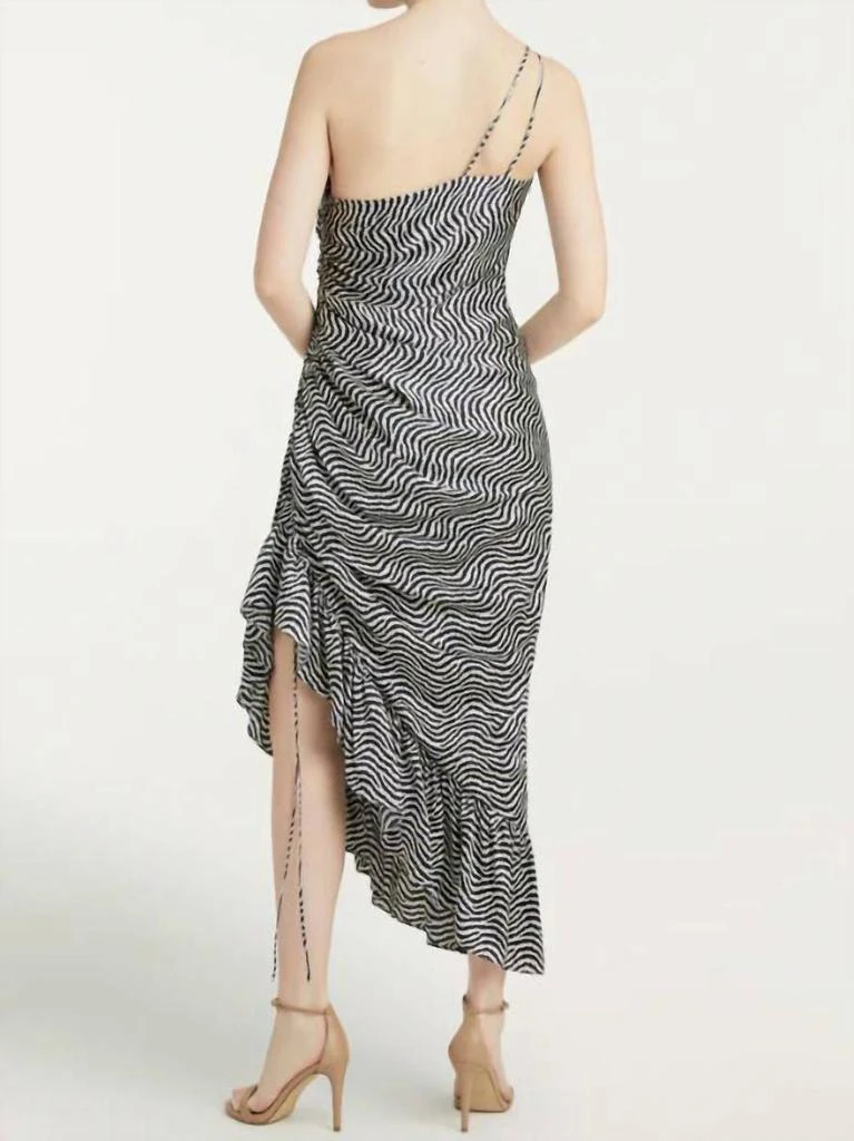 Cinq a Sept Cinq A Sept - Christel Silk One Shoulder Ruched Midi Dress 3