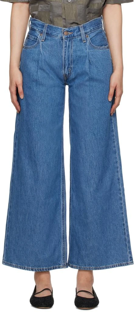 Levi's Blue Baggy Dad Wide Leg Jeans 1
