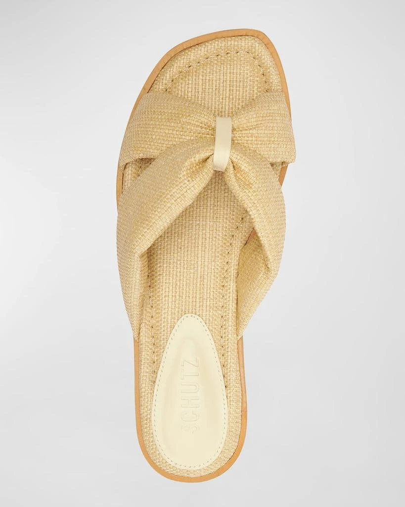 Schutz Fairy Crisscross Flat Slide Sandals 4