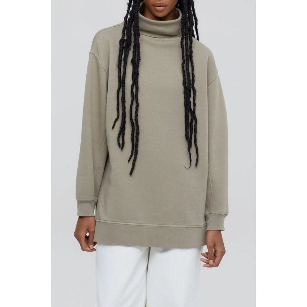 Closed Closed - T-Shirt Turtleneck Sweat - Muddy Beige - Femme 1