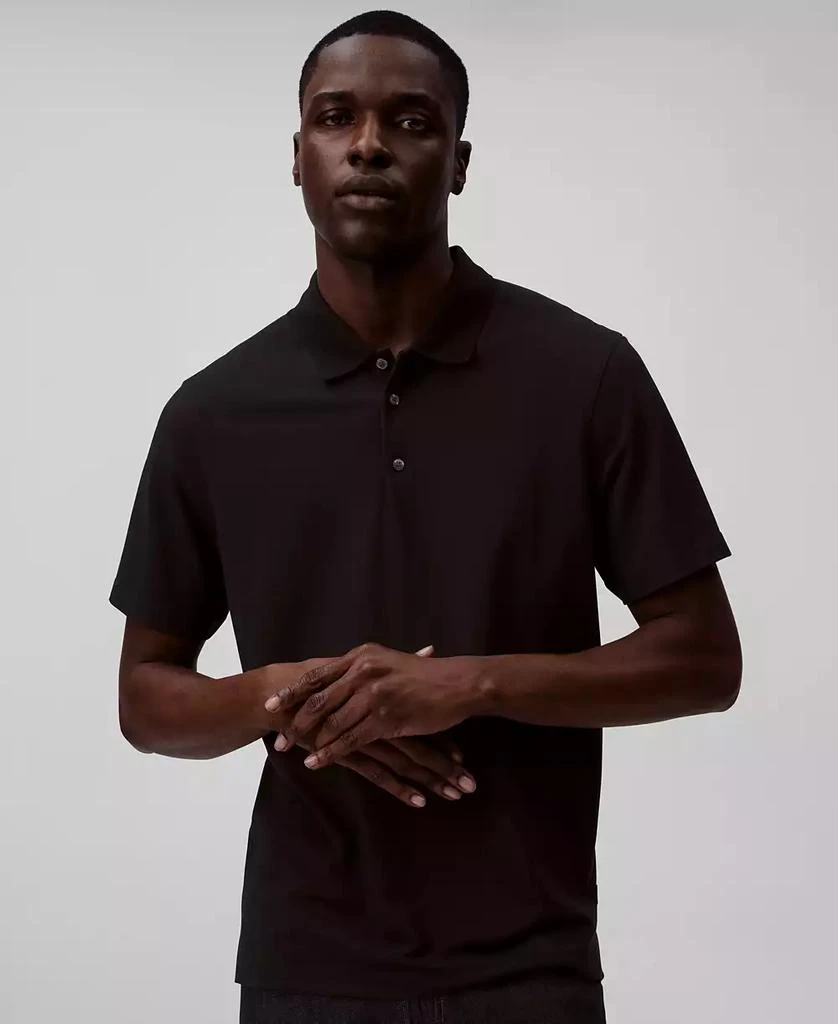 Calvin Klein Men’s Short Sleeve Stretch Jacquard Polo Shirt