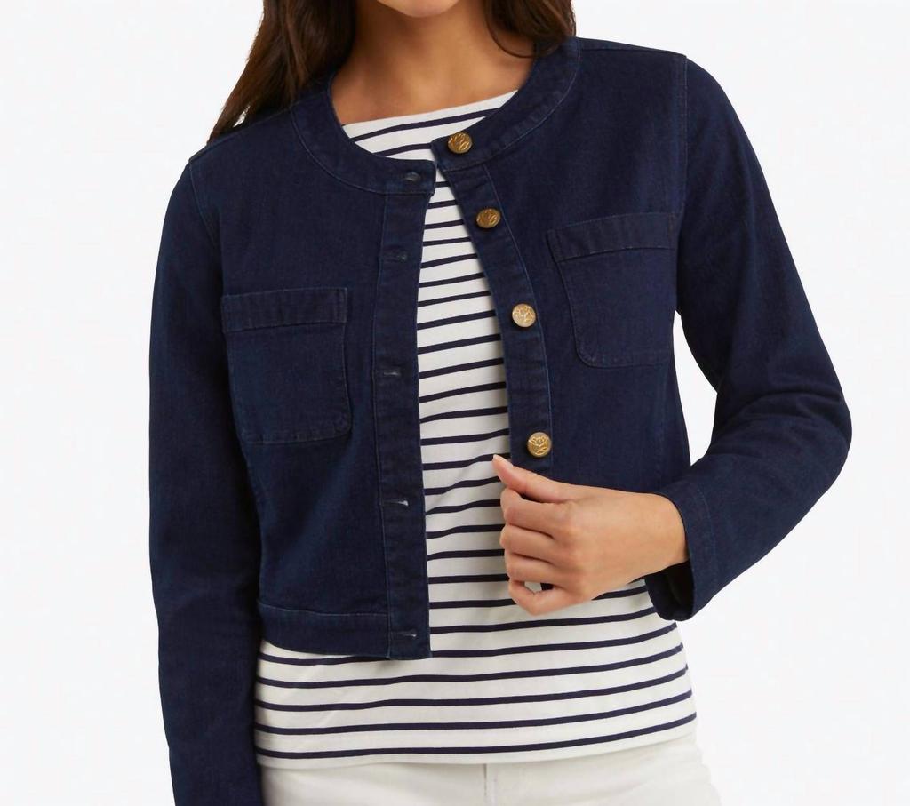 Draper James Draper James - Denim Collarless Jacket