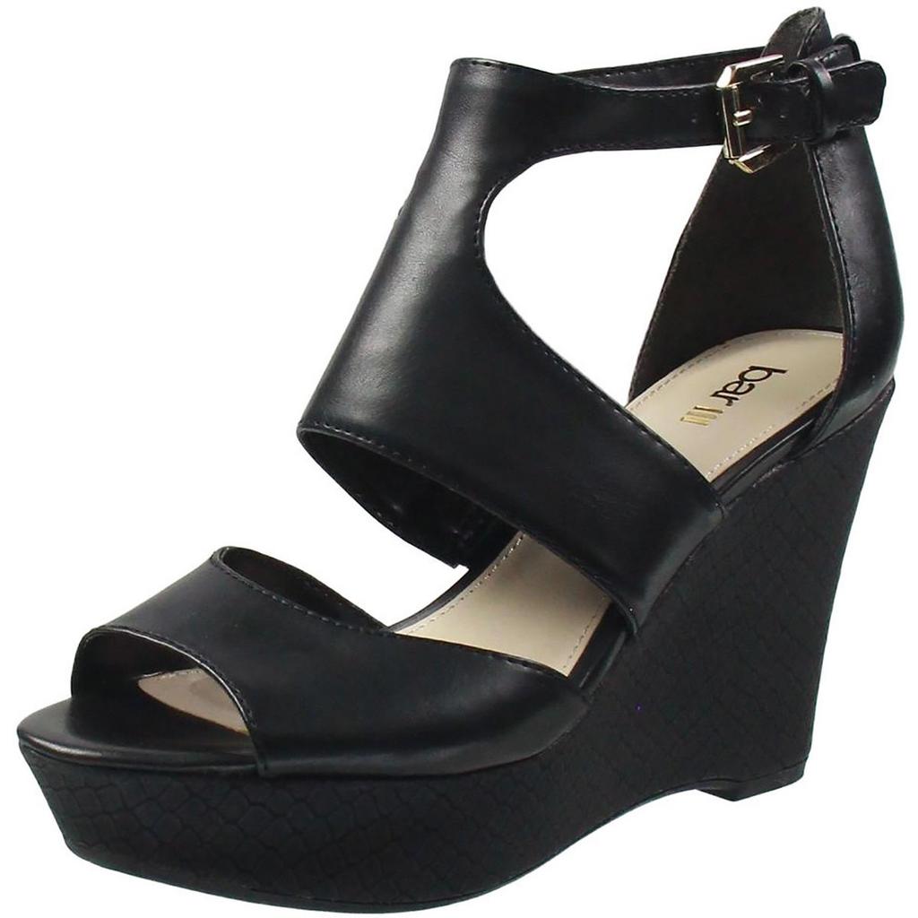 Bar III SOPHIE Womens Buckle Leather Wedge Heels