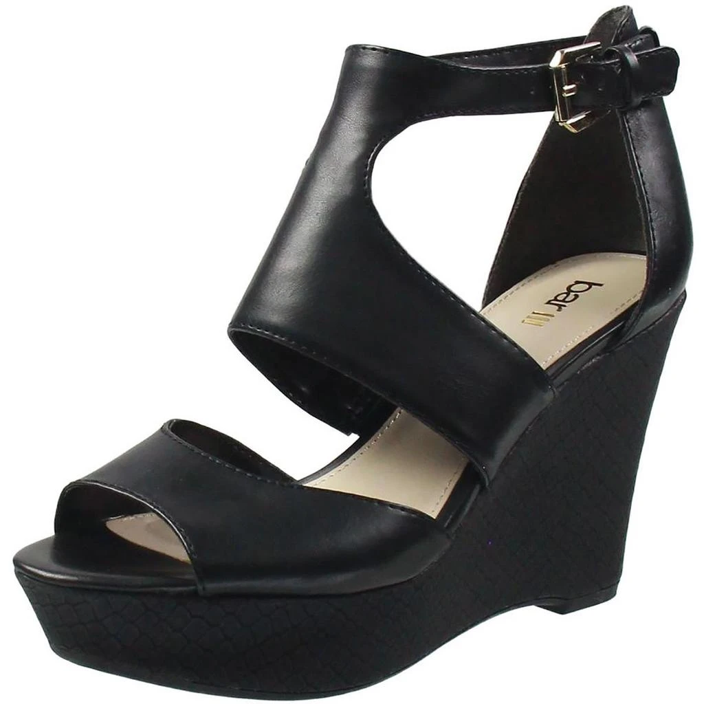 Bar III SOPHIE Womens Buckle Leather Wedge Heels 1