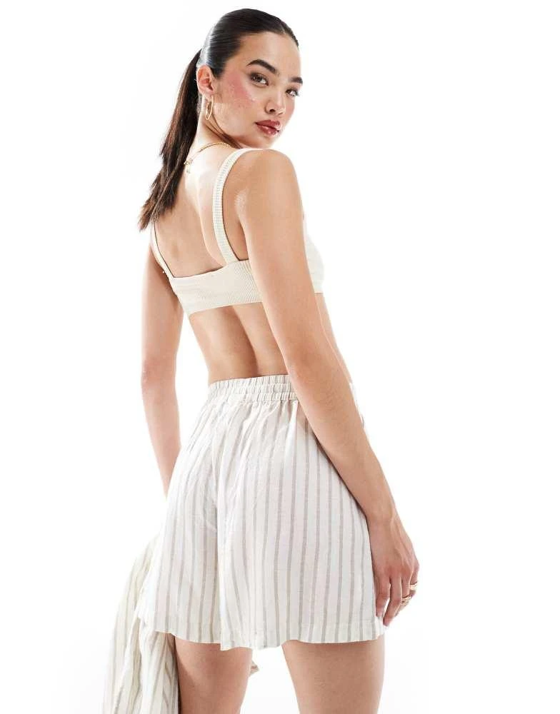 Vero Moda Off White Linen Skirt Shop Vero Moda Linen Blend Loose A