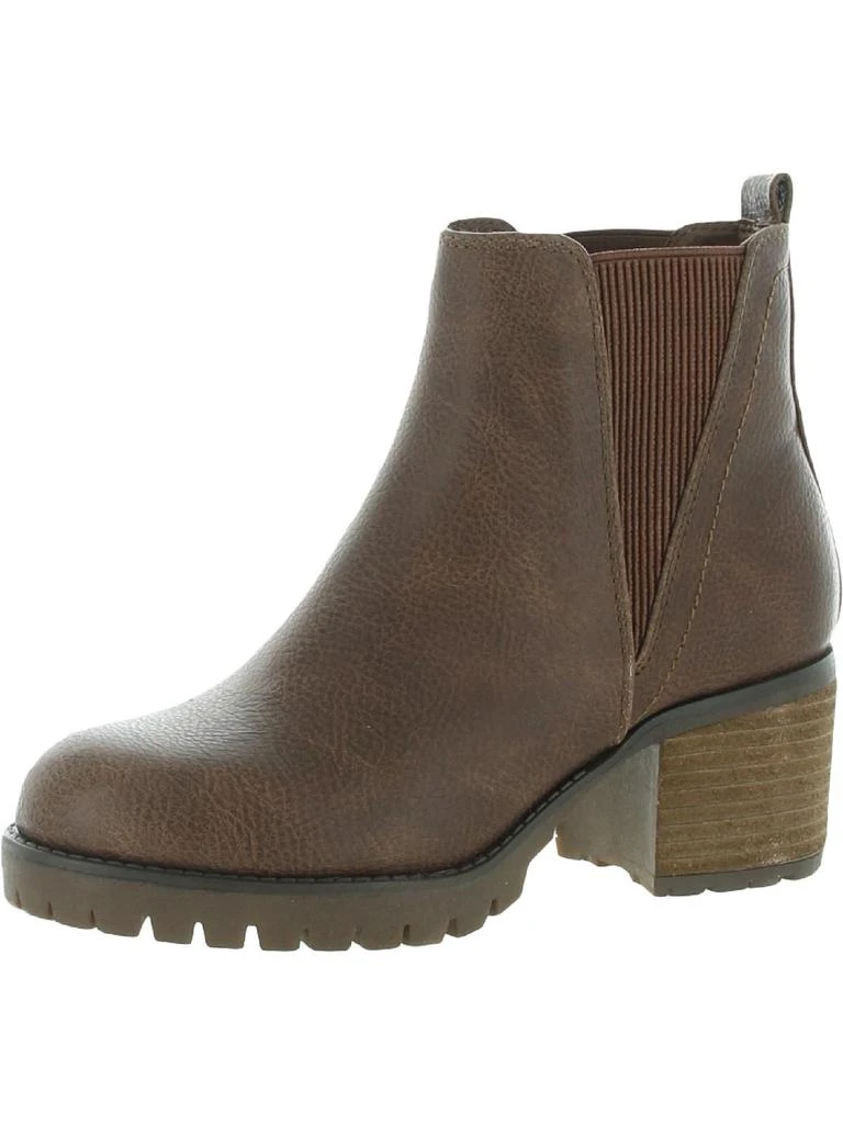 MIA Jody Womens Faux Leather Lug Sole Chelsea Boots 1