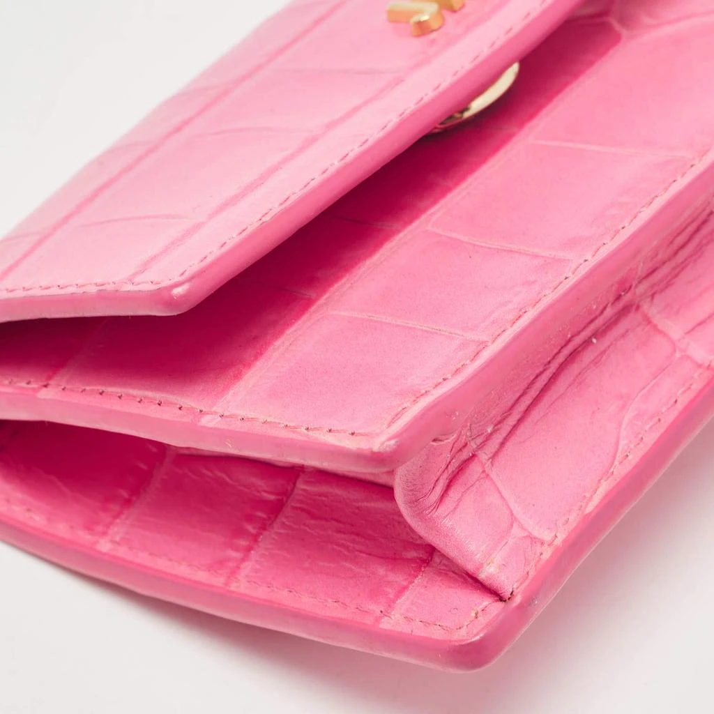 Jacquemus Jacquemus Pink Croc Embossed Leather La Ceinture Bello Double Tour Belt Bag 12