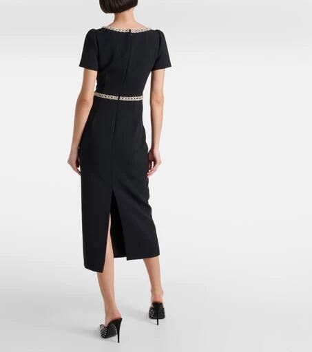 Self Portrait Crystal-embellished crêpe midi dress 3