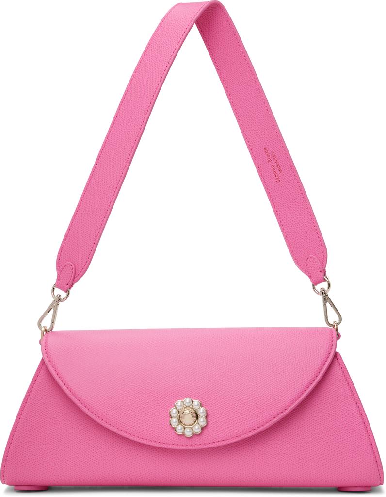 Heart faux pearl-embellished clutch – On Sale Now with Up to