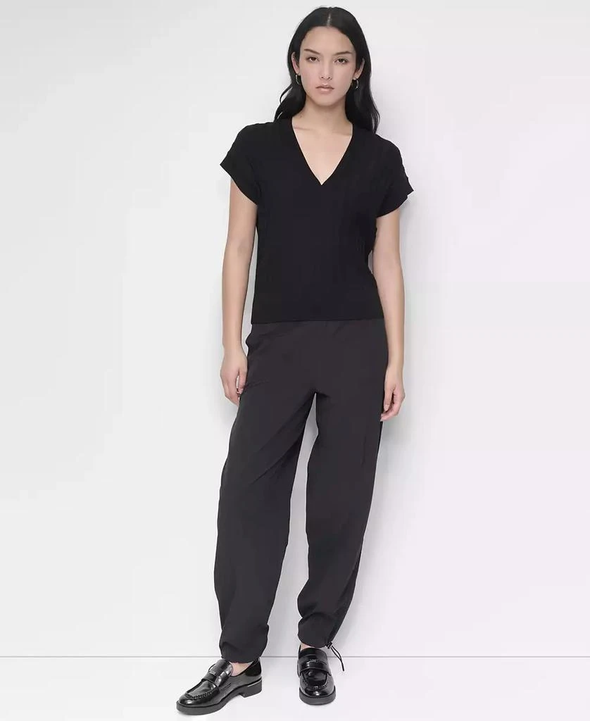 DKNY Women's Ribbed Short-Sleeve Sweater 5