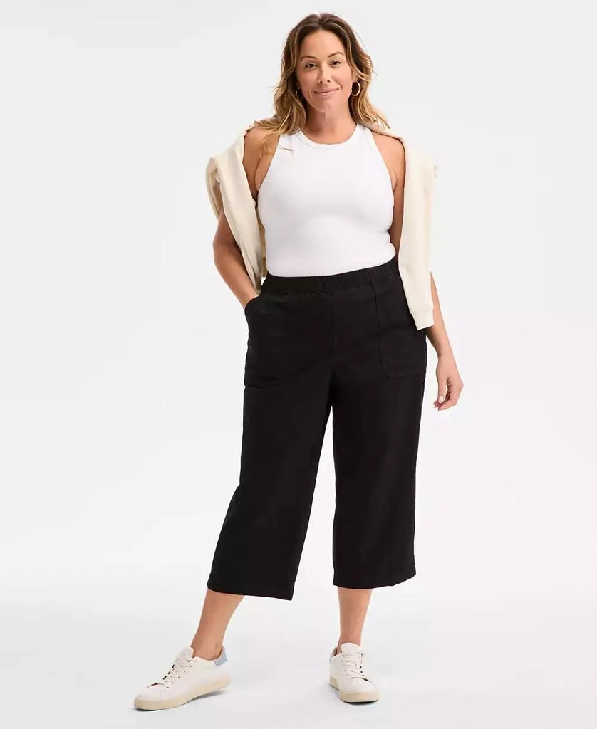 Style & Co Plus Size Pull-On Cropped Pants, Exclusively at Macy's 1