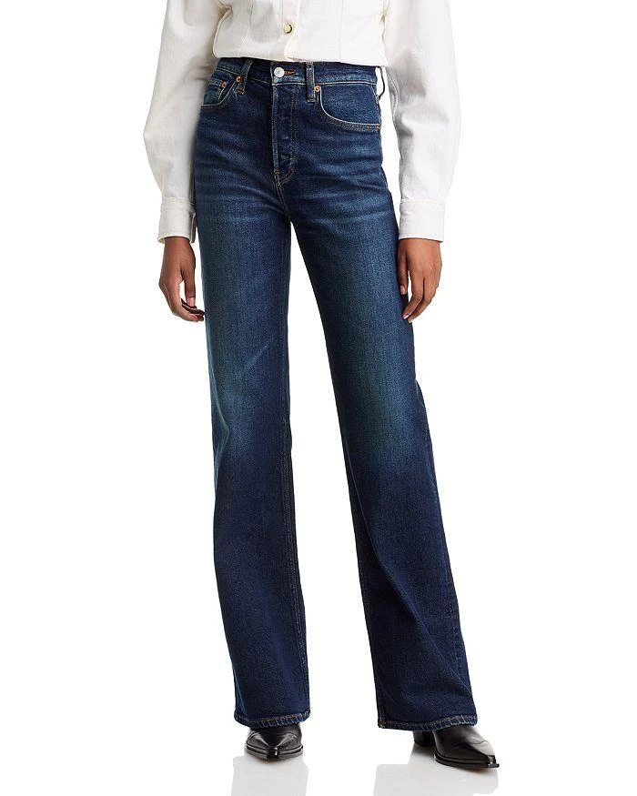 Re/Done 70s High Rise Bootcut Jeans in Barely Worn 1